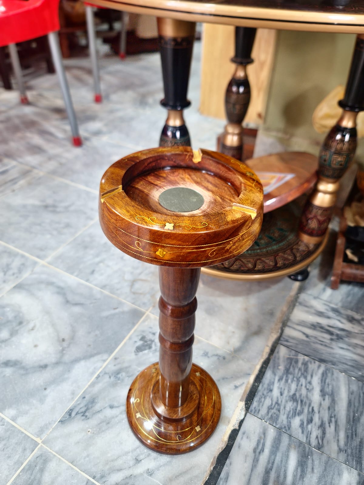 Wooden Stand Ashtray