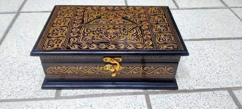Handmade Wooden Naqshi Art Jewellery Box