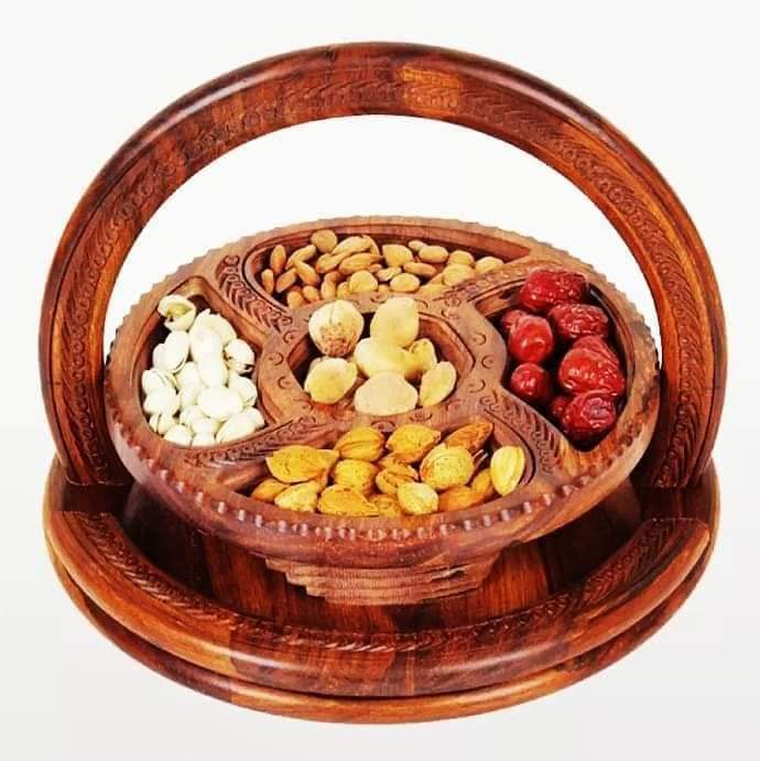 Wooden Handmade Dry Fruit Basket
